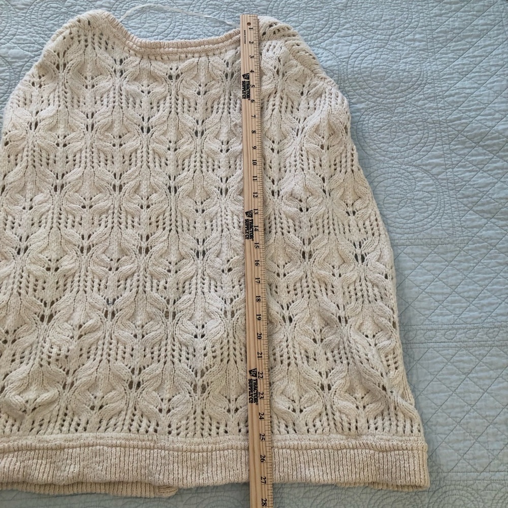 Free People Lili ivory sleeveless cardigan sweater vest cape. Medium - Picture 8 of 12